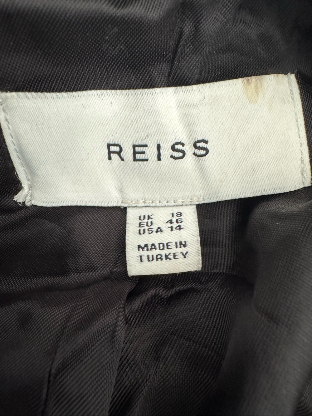 Reiss Katia Wool Blend Felt Coat In Black Size US 14/ UK 18 $625 - Picture 6 of 8